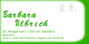 barbara ulbrich business card